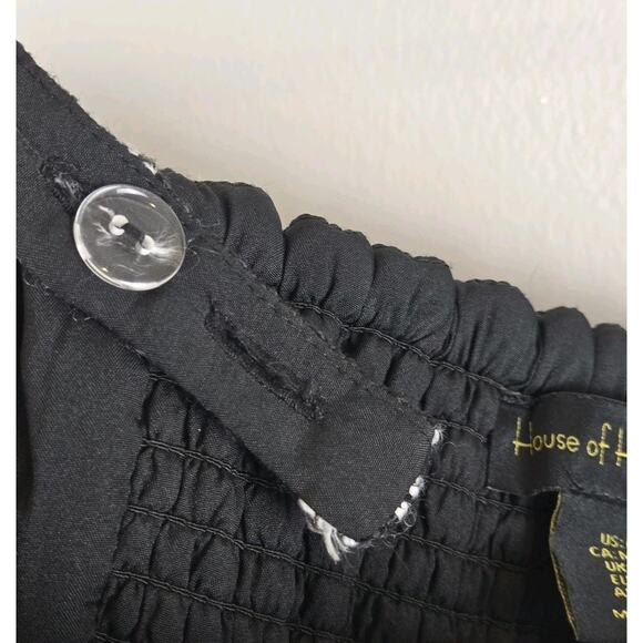 House of Harlow 1960s Plaid Tweed Crop Top Frayed Hem MEDIUM LAGENLOOK Nordic - Picture 5 of 8